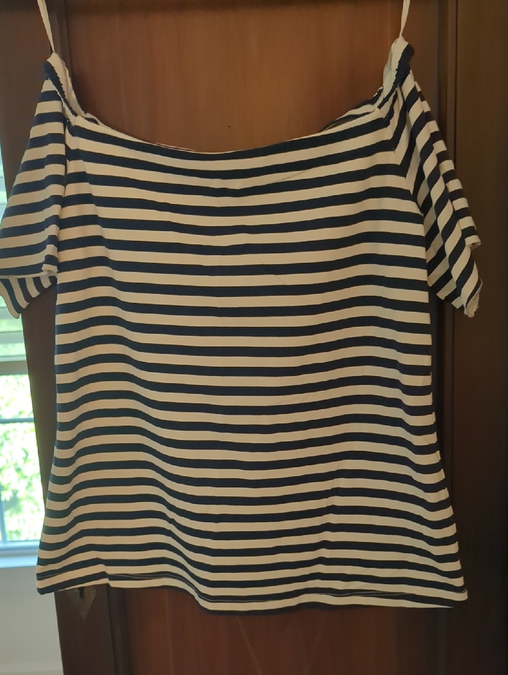 J. McLaughlin Striped Off The Shoulder Top